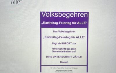 Karfreitag Volksbegehren